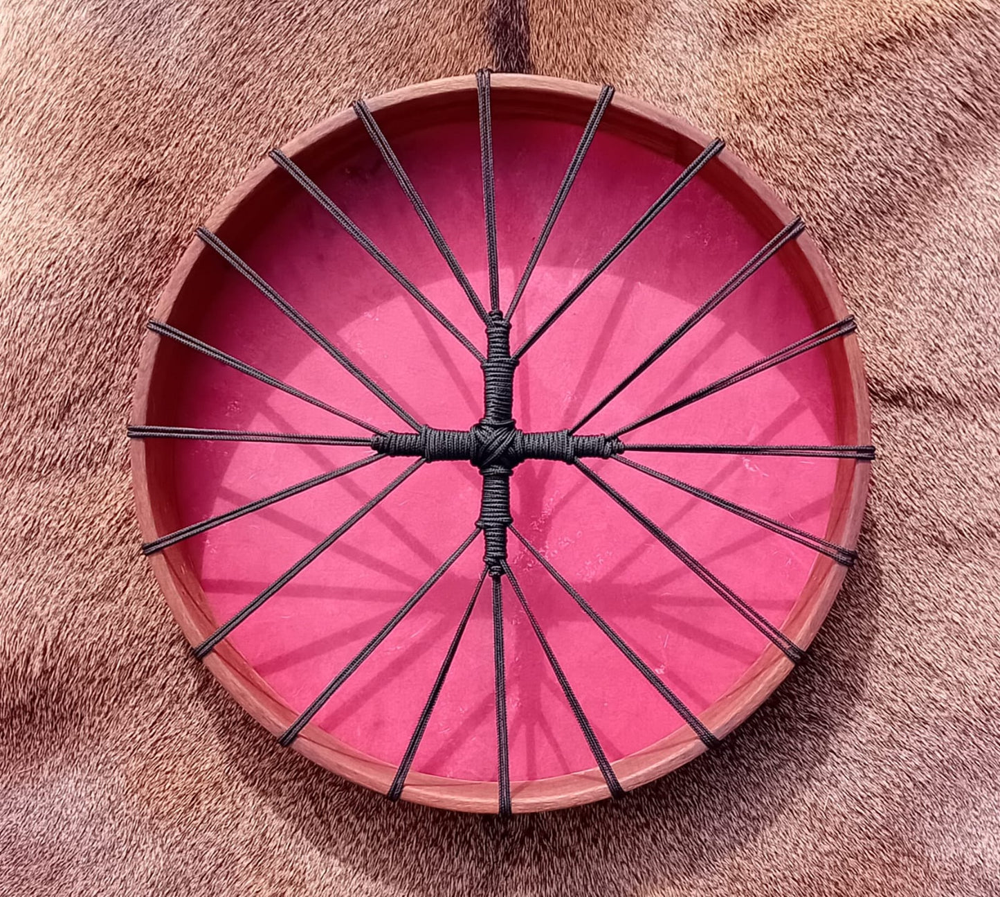 Red Spotted Goat Spirit Drum | 18 Inch