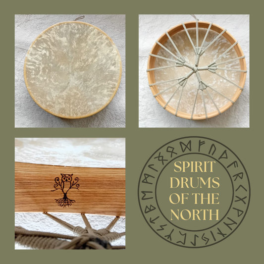 🦉 Keeper of Secrets – 16 inch Shamanic Drum with beater.