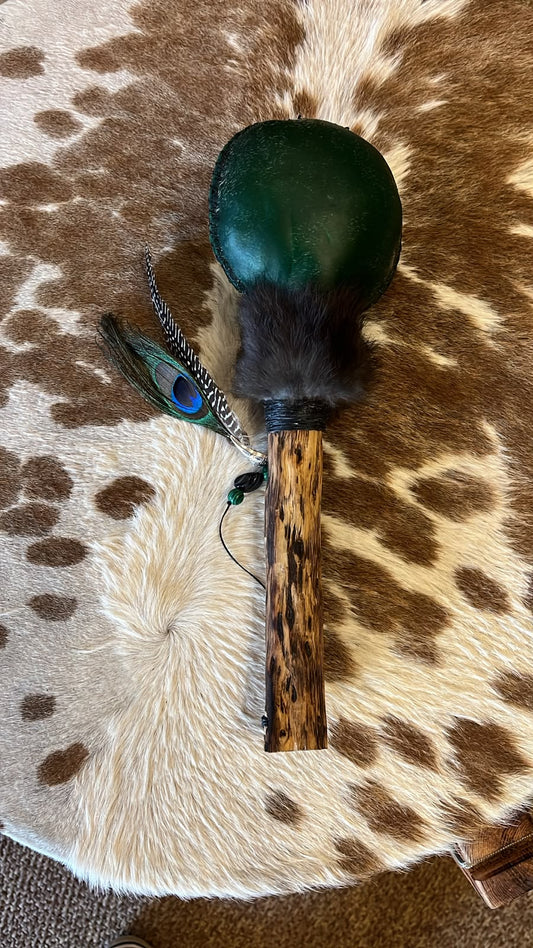 🌿 FOREST SPIRIT 🌿Shamanic Rattle with Crystals.