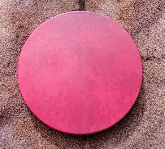 Red Spotted Goat Spirit Drum | 18 Inch