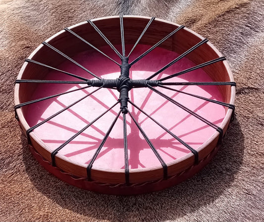 Red Spotted Goat Spirit Drum | 18 Inch
