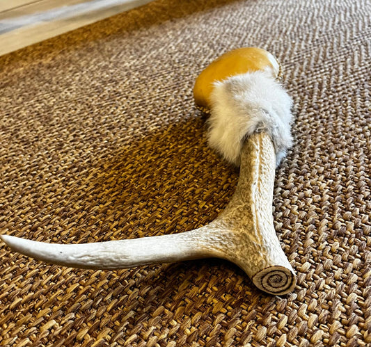 Handmade Shamanic Rattle: STAG CRYSTAL RATTLES