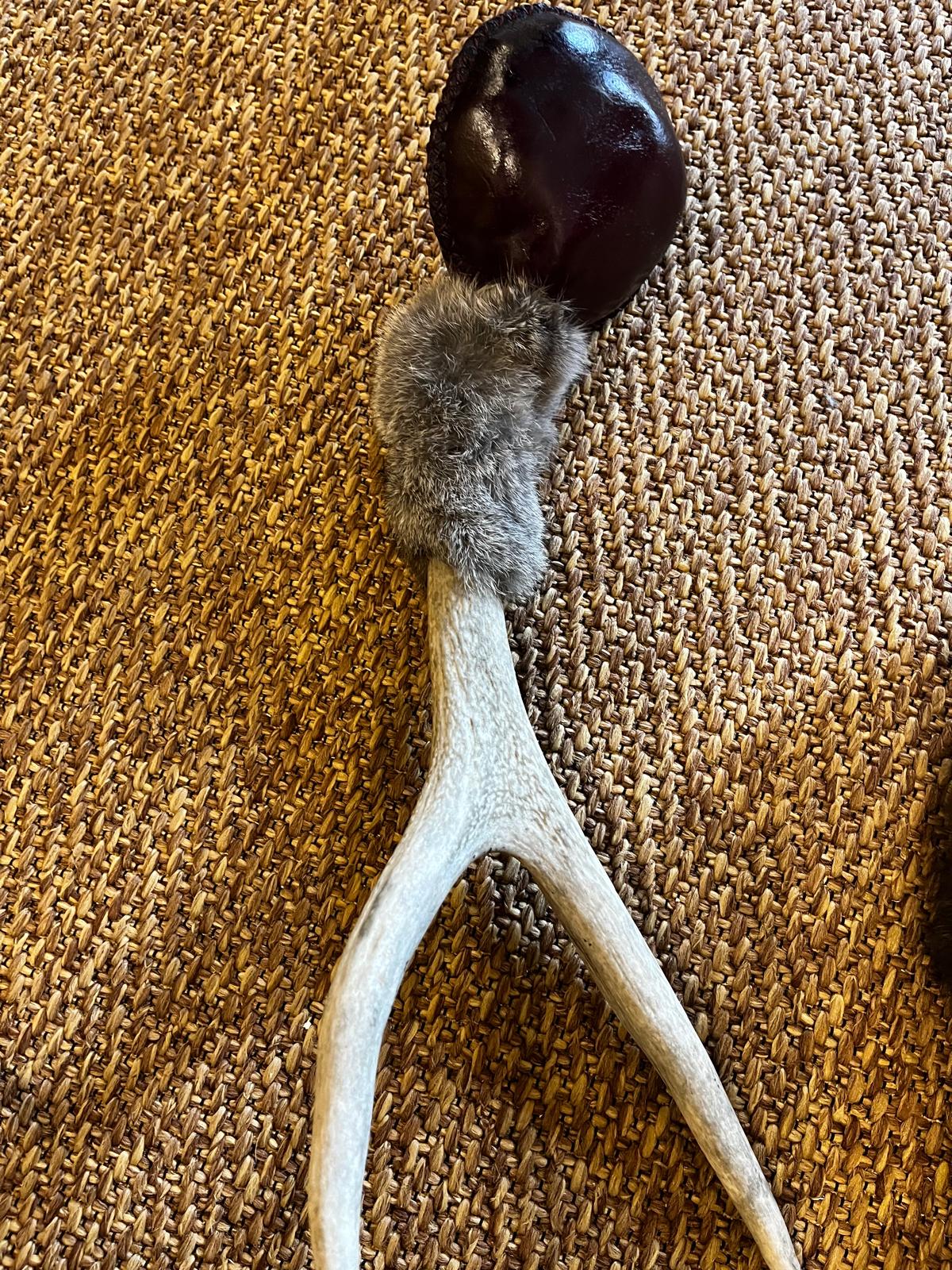 Handmade Shamanic Rattle: STAG CRYSTAL RATTLES