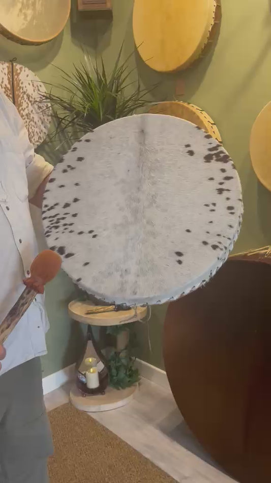The Spotted Spirit Shamanic Drum/ 18" Cow Hide  Ash hoop